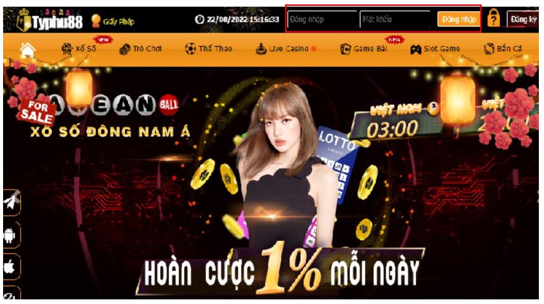 Đăng nhập Typhu88